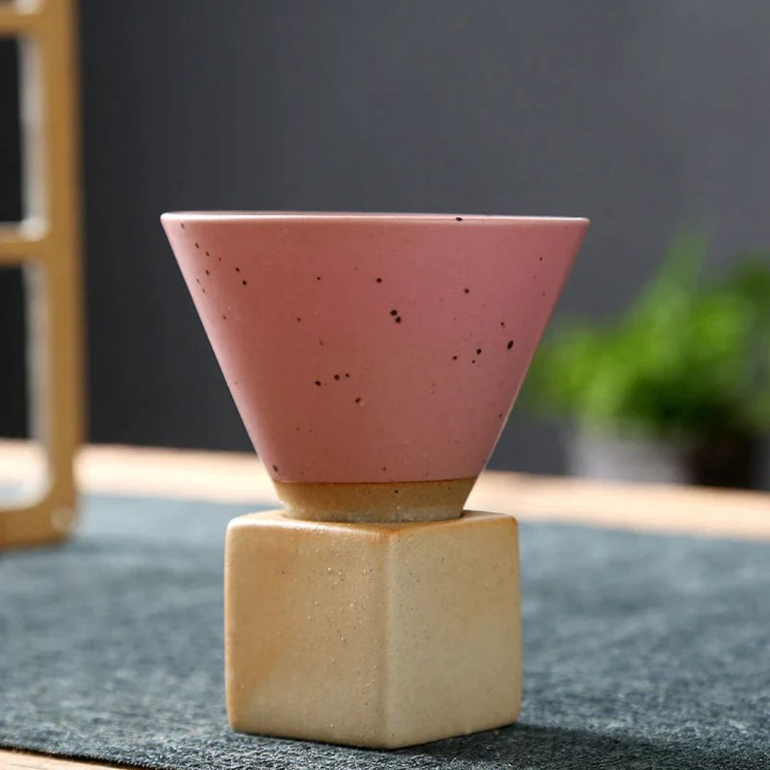 ClayMuse – Artistieke Keramische Mok met Japans Retro-Design voor een Stijlvol Moment