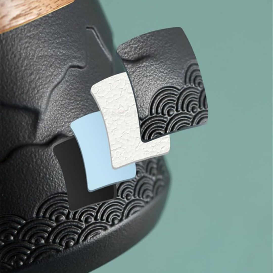 ZenVibe – Elegant Reisset Theeset van Keramiek met Natuurlijk Bamboeaccent