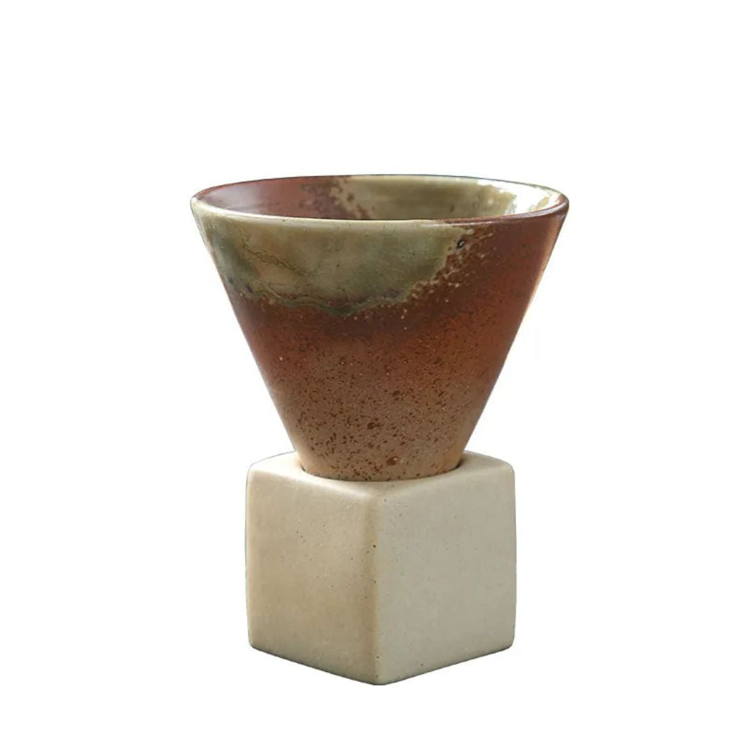 ClayMuse – Artistieke Keramische Mok met Japans Retro-Design voor een Stijlvol Moment