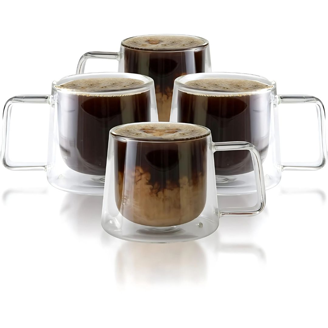 GlassAura – Elegant Dubbelwandig Glas met Minimalistisch Design voor Stijlvol Drinkgenot