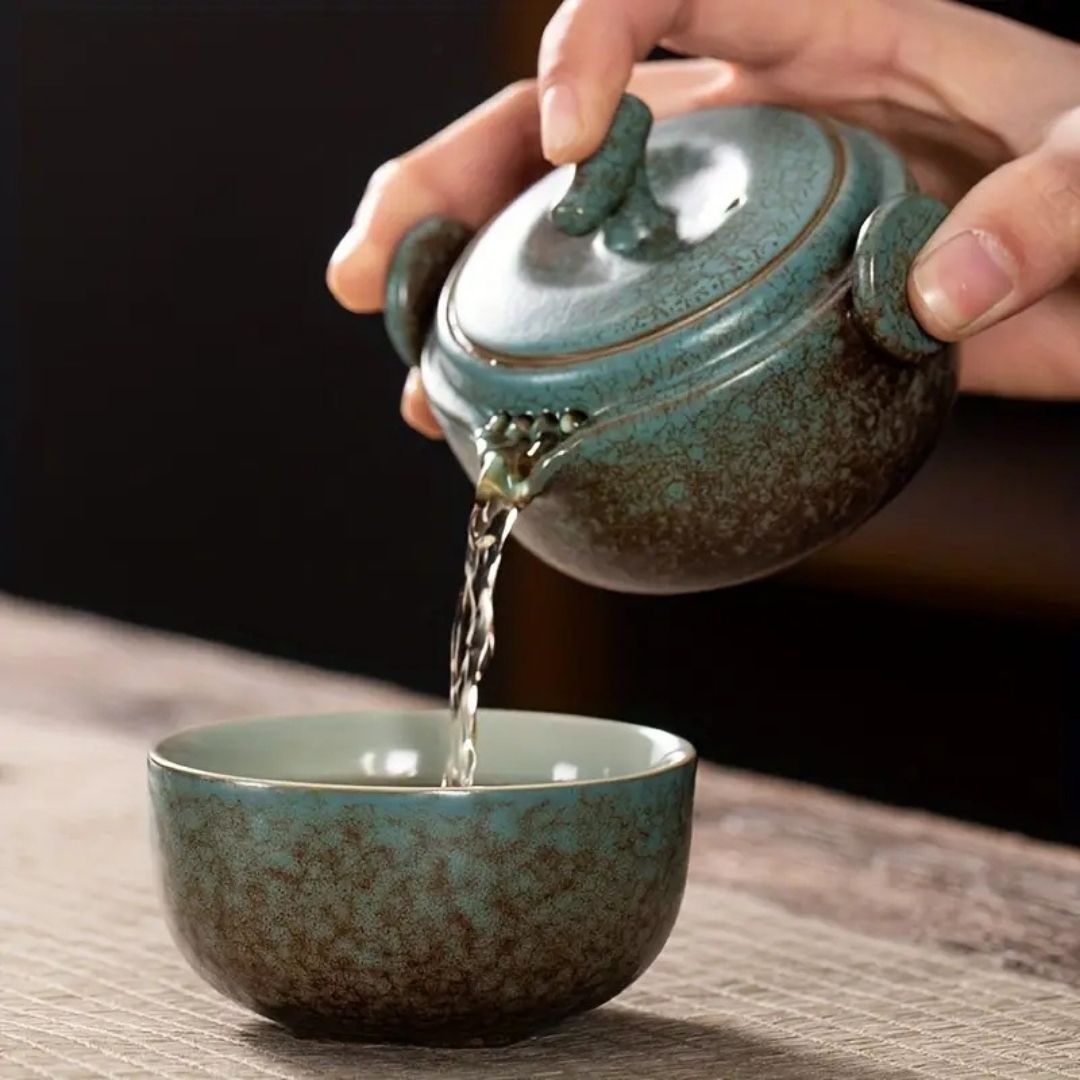 ZenPour – Elegant Keramisch Theeservies met Traditionele Kung Fu Finesse