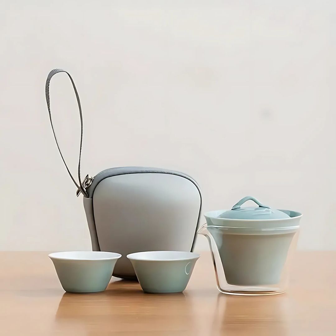 ZenFusion – Elegant & Functioneel Theeservies met Luxe Reisset voor een Stijlvolle Theeceremonie
