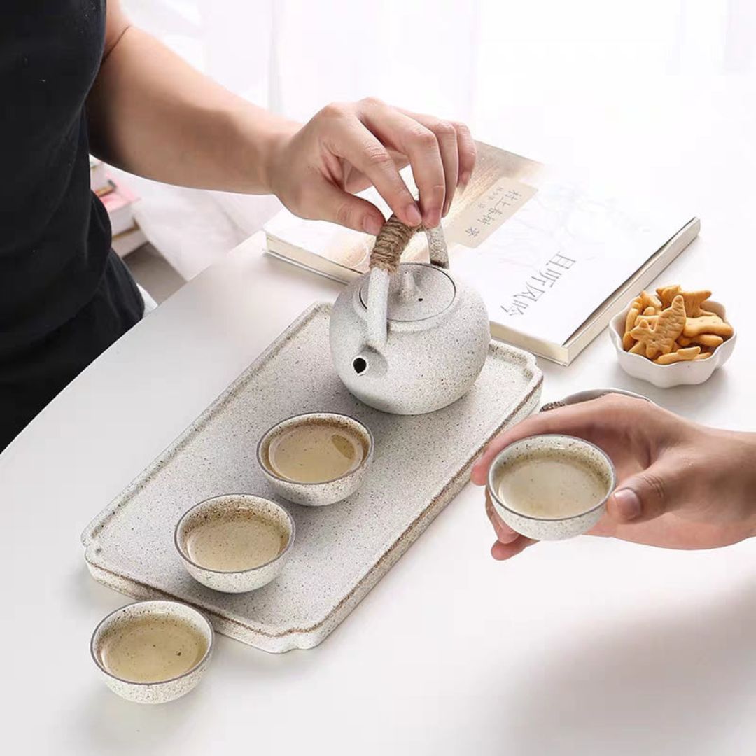 ZenClay – Verfijnd Wabi-Sabi Theeservies met Tactiele Elegantie
