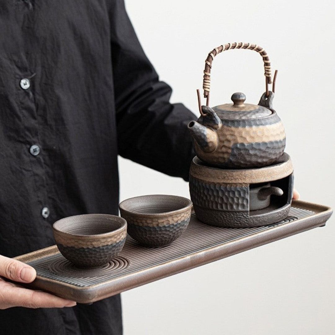 ZenPour – Authentieke Wabi-Sabi Theeset met Rustieke Elegantie