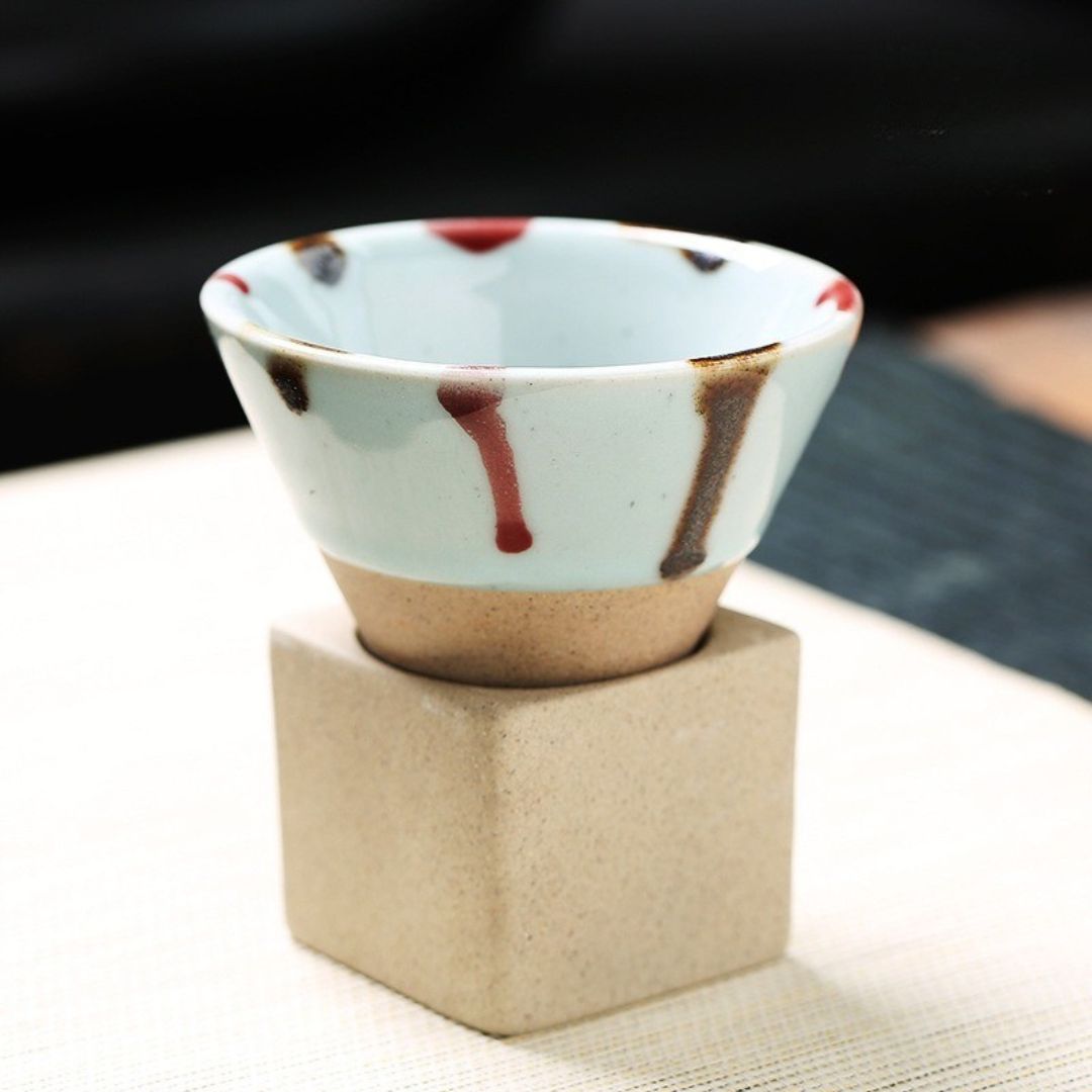 ClayMuse – Artistieke Keramische Mok met Japans Retro-Design voor een Stijlvol Moment