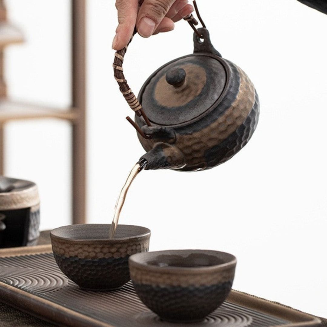 ZenPour – Authentieke Wabi-Sabi Theeset met Rustieke Elegantie