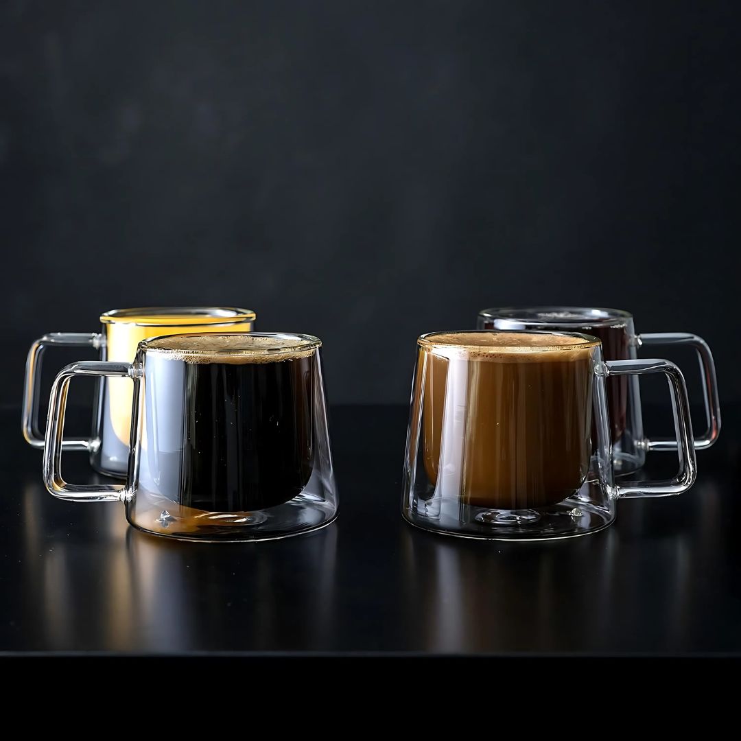 GlassAura – Elegant Dubbelwandig Glas met Minimalistisch Design voor Stijlvol Drinkgenot