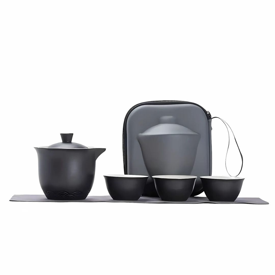 SereniTea – Verfijnde Draagbare Theeset met Traditioneel Design voor een Rustgevende Theebeleving