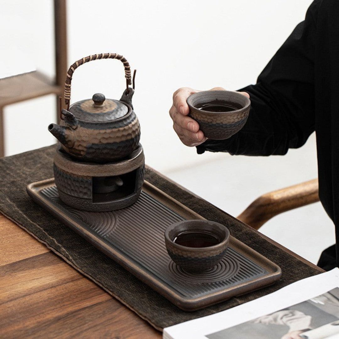 ZenPour – Authentieke Wabi-Sabi Theeset met Rustieke Elegantie