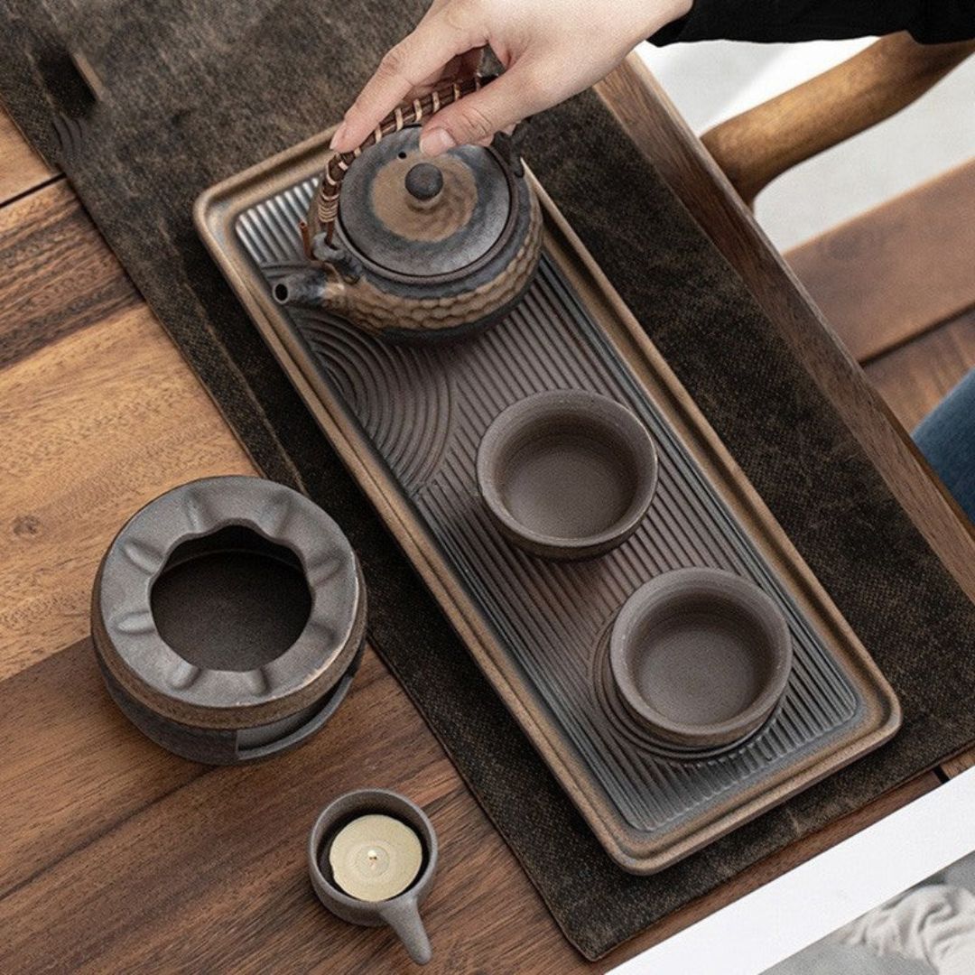 ZenPour – Authentieke Wabi-Sabi Theeset met Rustieke Elegantie