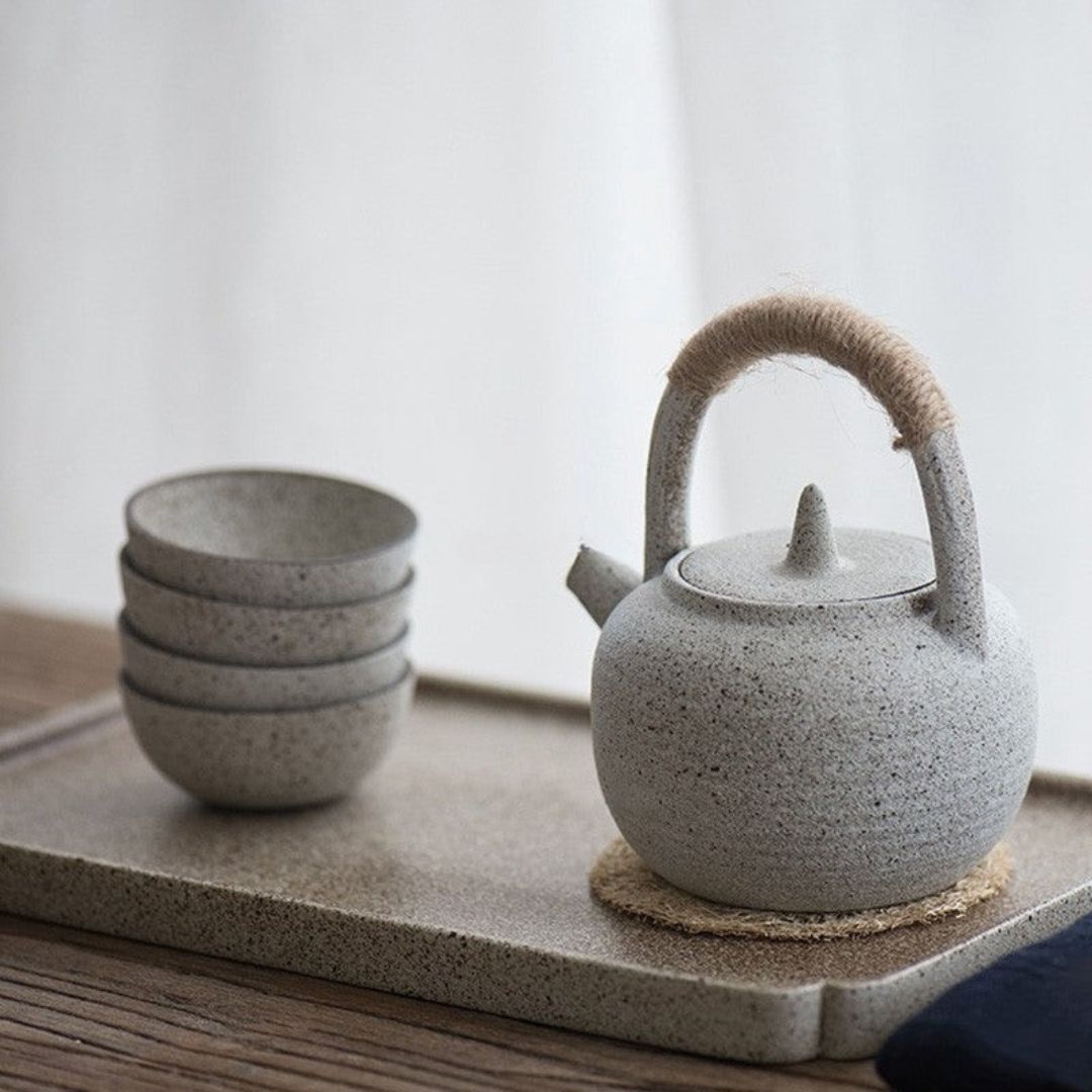 ZenClay – Verfijnd Wabi-Sabi Theeservies met Tactiele Elegantie