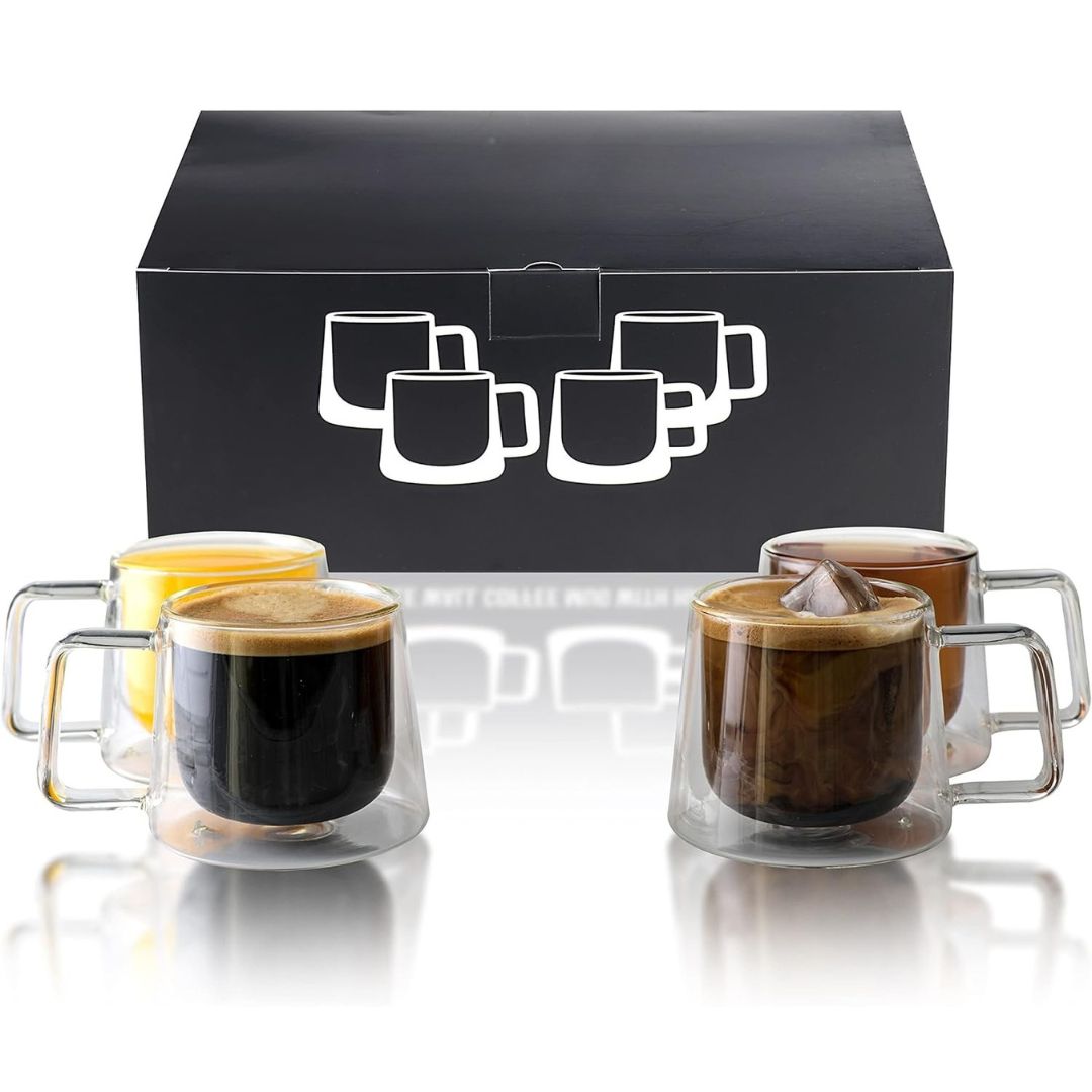GlassAura – Elegant Dubbelwandig Glas met Minimalistisch Design voor Stijlvol Drinkgenot
