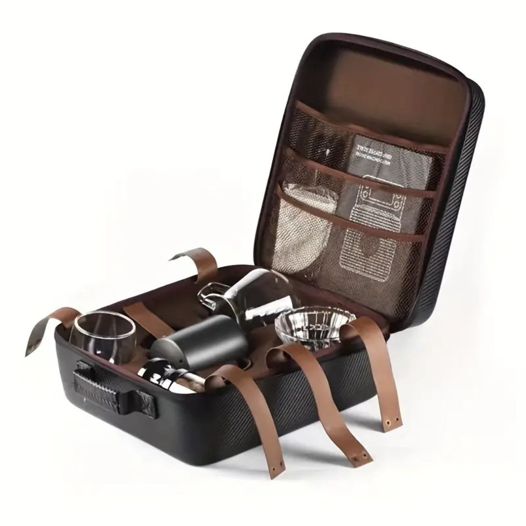 BrewLuxe – Veelzijdige Premium Koffieset voor Barista-Kwaliteit Onderweg