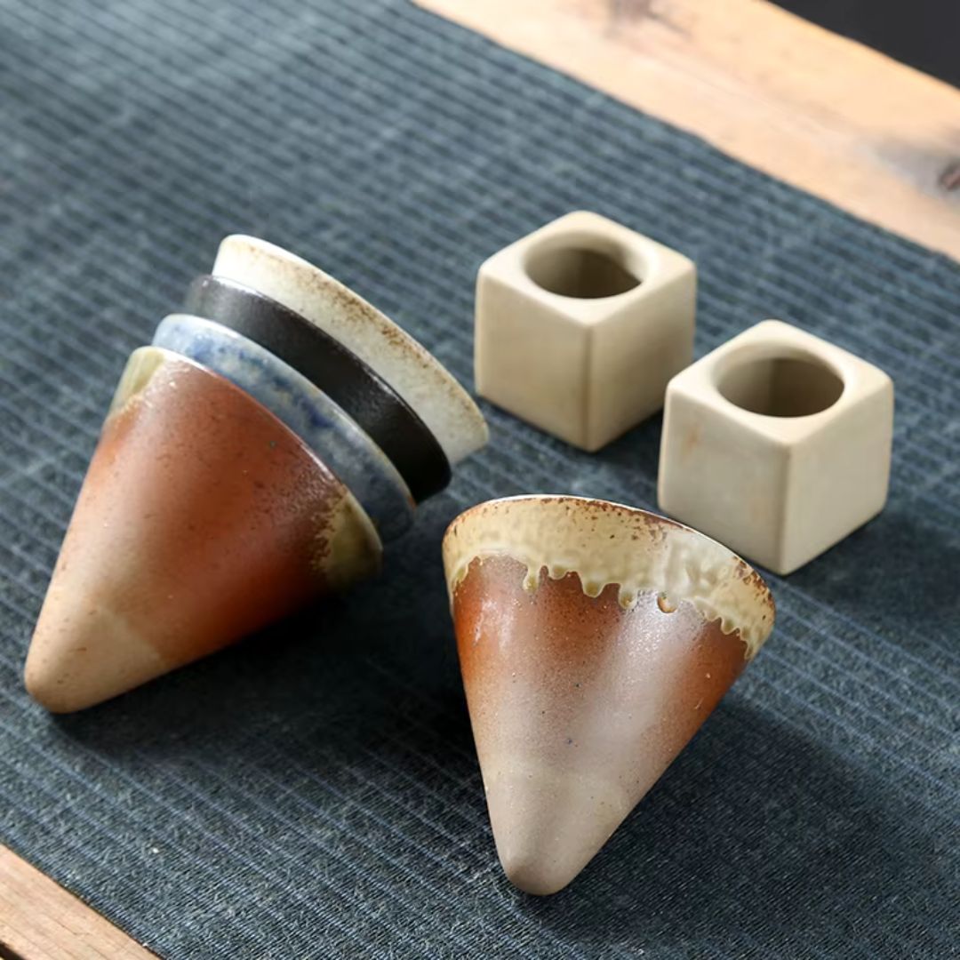 ClayMuse – Artistieke Keramische Mok met Japans Retro-Design voor een Stijlvol Moment