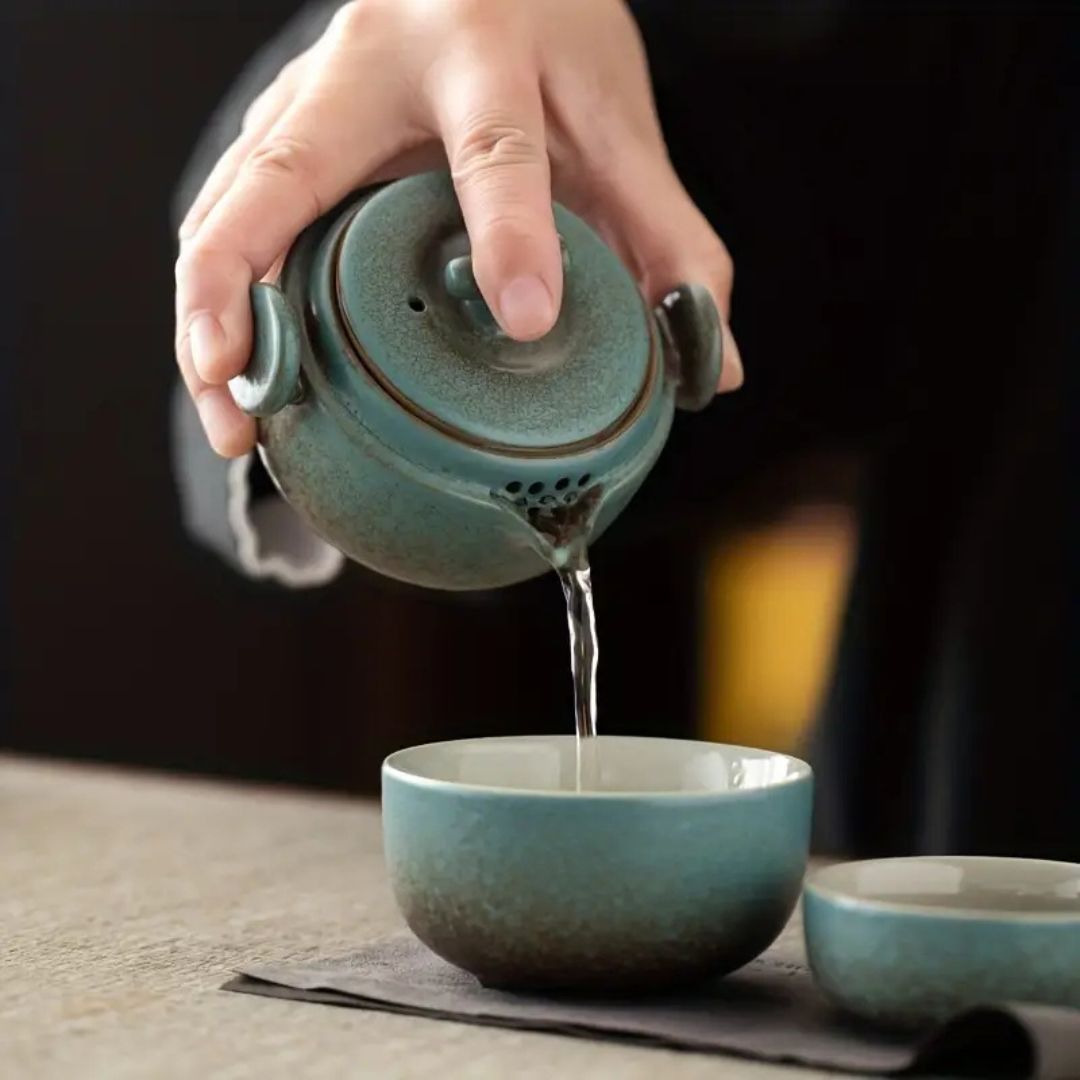 ZenPour – Elegant Keramisch Theeservies met Traditionele Kung Fu Finesse