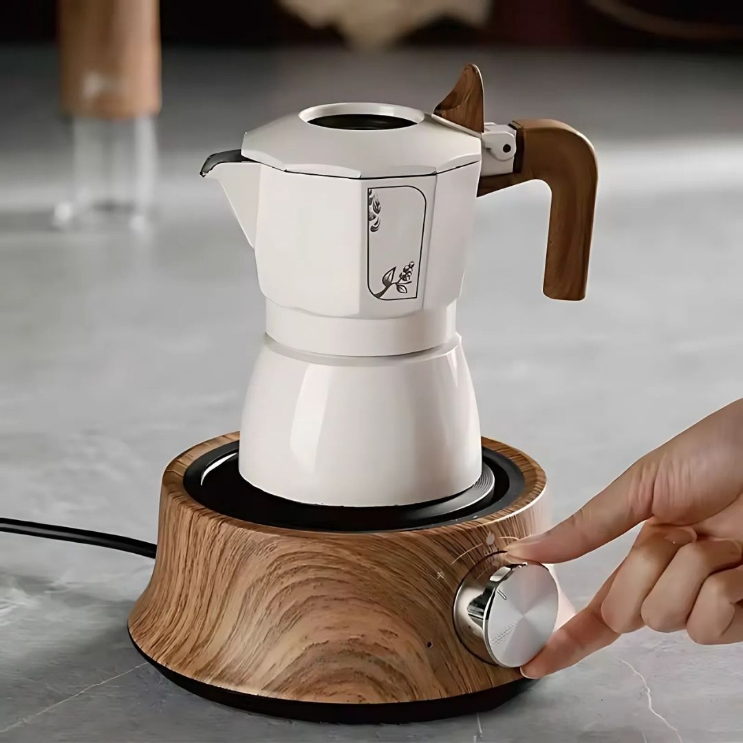 HeatMuse – Luxe Compacte Kookplaat met Verfijnd Metaaldesign voor Stijlvol Gebruik