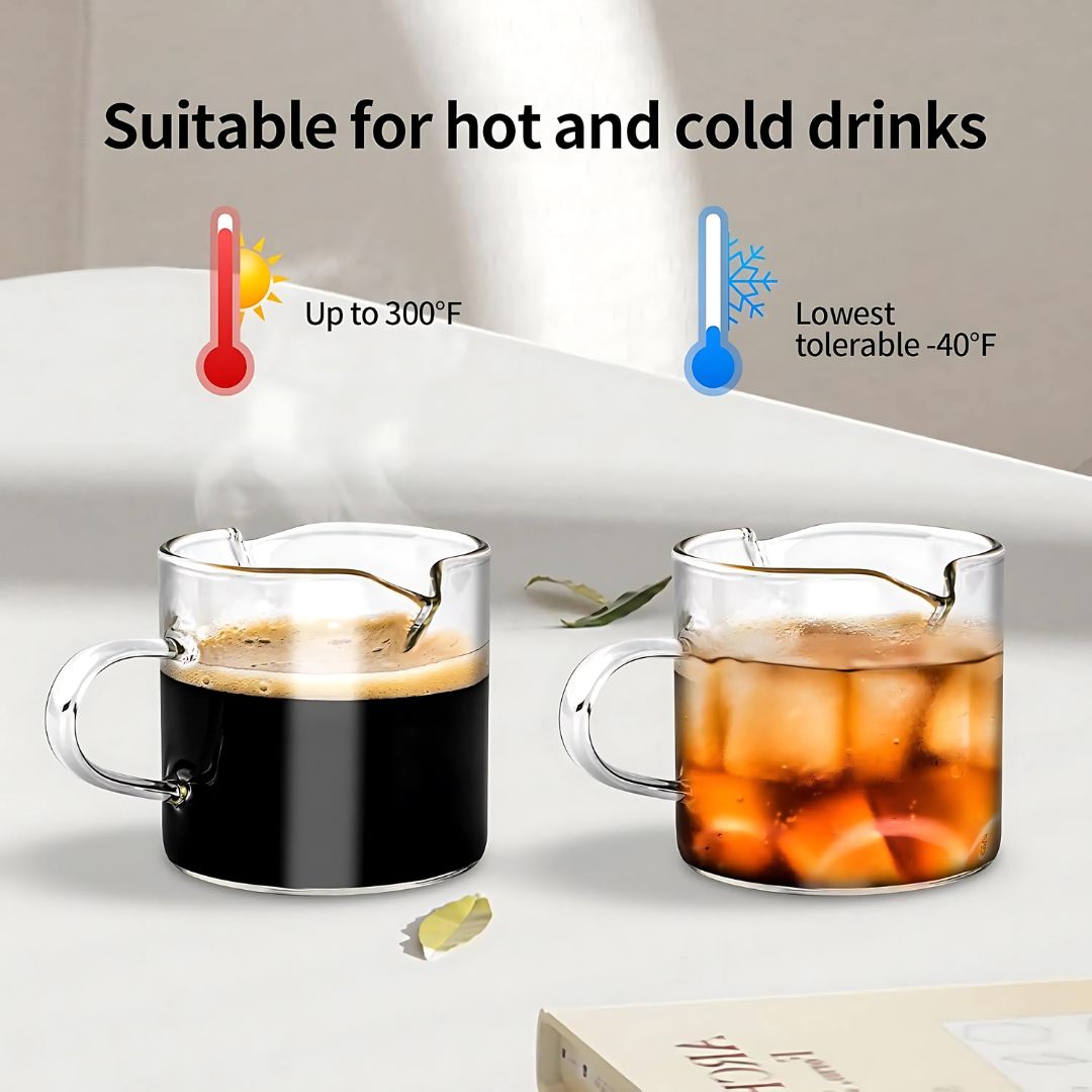 BrewÉlan – Elegant Dubbelwandige Espressoglazen met Functionele Finesse