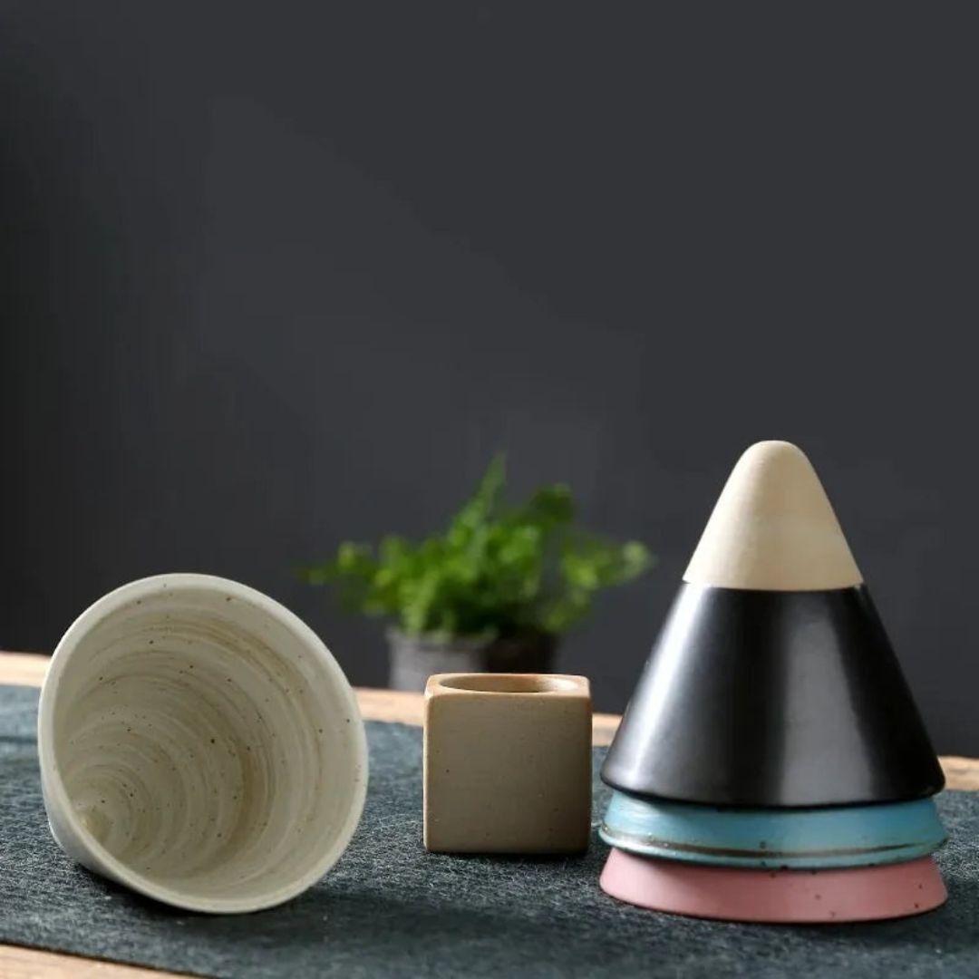 ClayMuse – Artistieke Keramische Mok met Japans Retro-Design voor een Stijlvol Moment