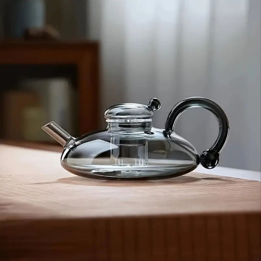 Glassique – Elegante Theepotset van Borosilicaatglas met Semi-Automatische Filter voor een Verfijnd Theeritueel
