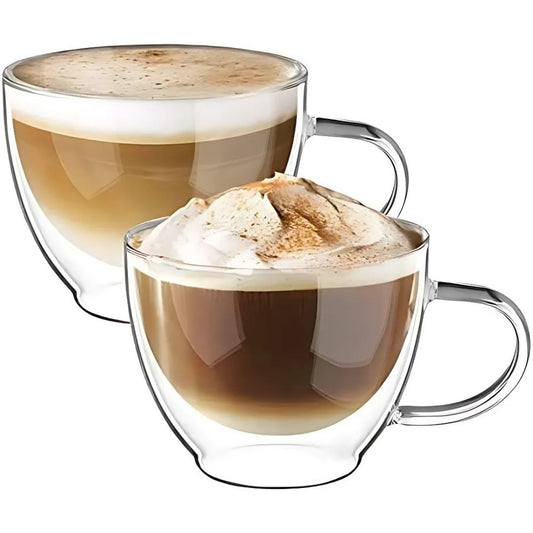 ThermaLuxe – Dubbelwandige Elegante Koffiekopjes met Zwevend Effect