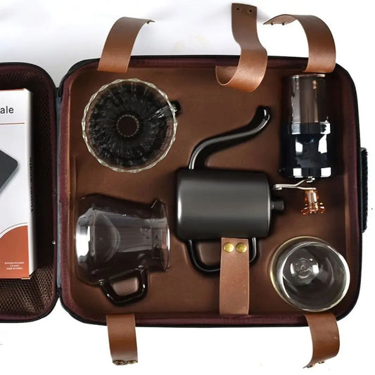 BrewLuxe – Veelzijdige Premium Koffieset voor Barista-Kwaliteit Onderweg