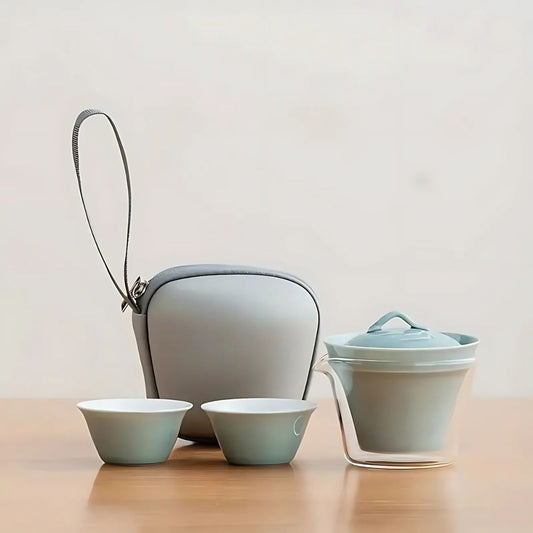 ZenFusion – Elegant & Functioneel Theeservies met Luxe Reisset voor een Stijlvolle Theeceremonie