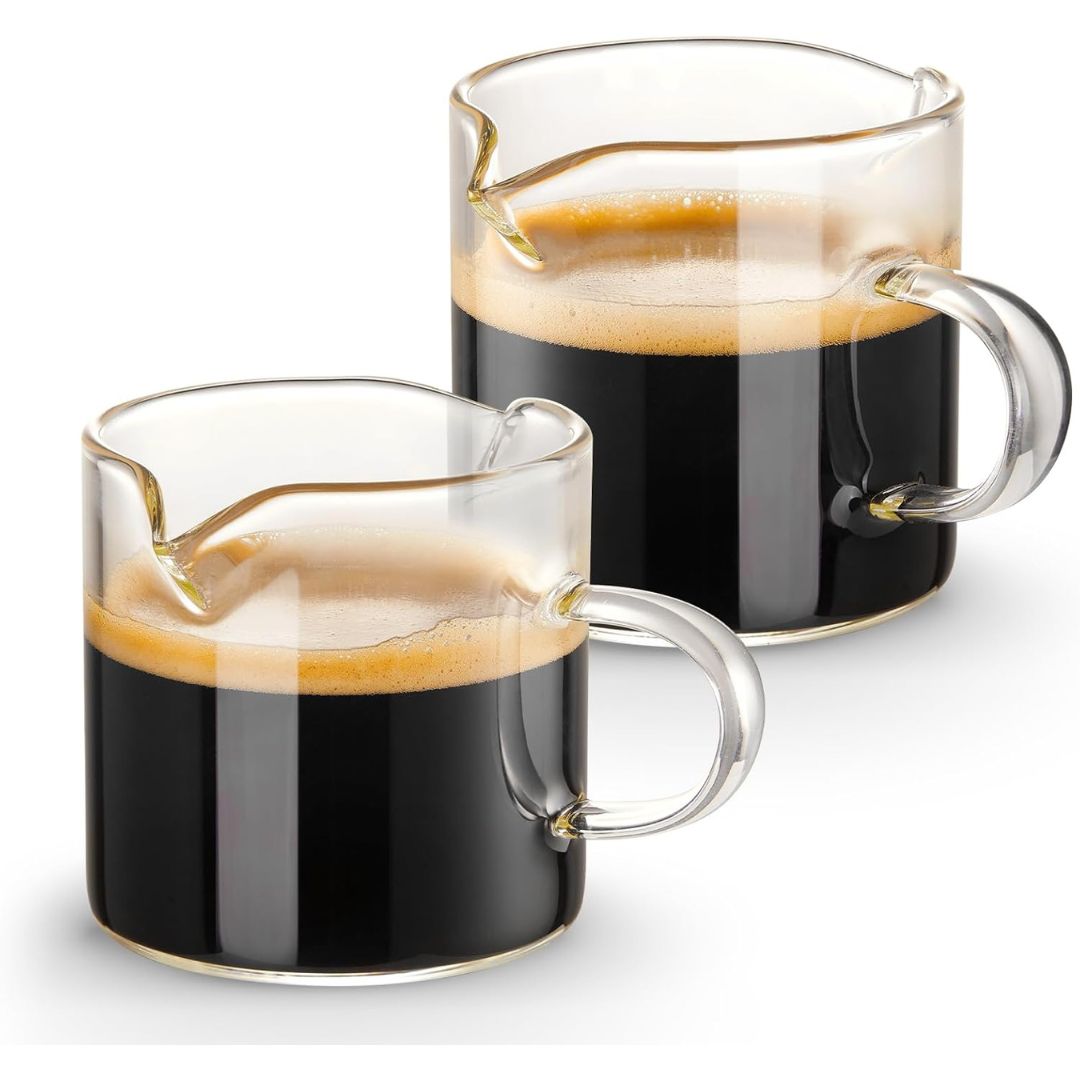 BrewÉlan – Elegant Dubbelwandige Espressoglazen met Functionele Finesse