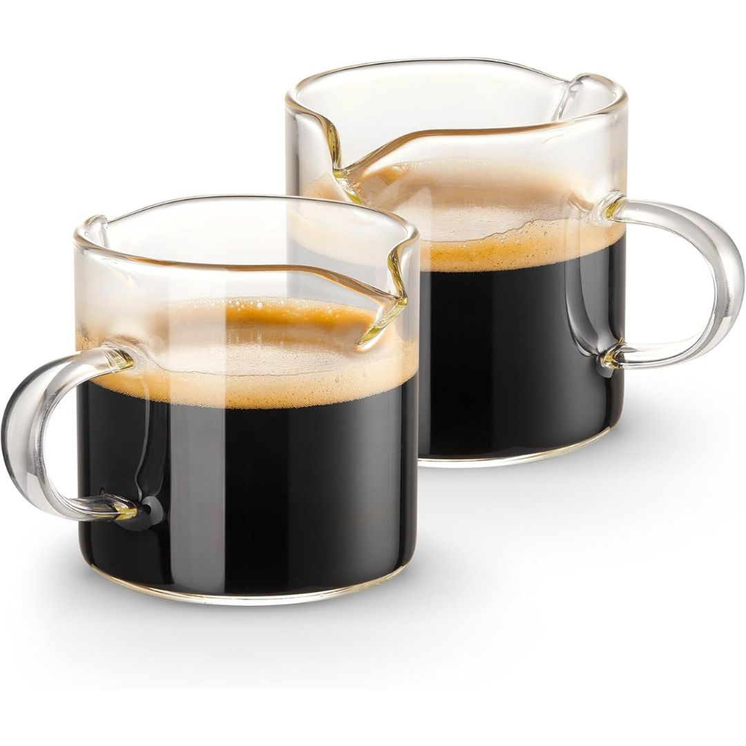 BrewÉlan – Elegant Dubbelwandige Espressoglazen met Functionele Finesse