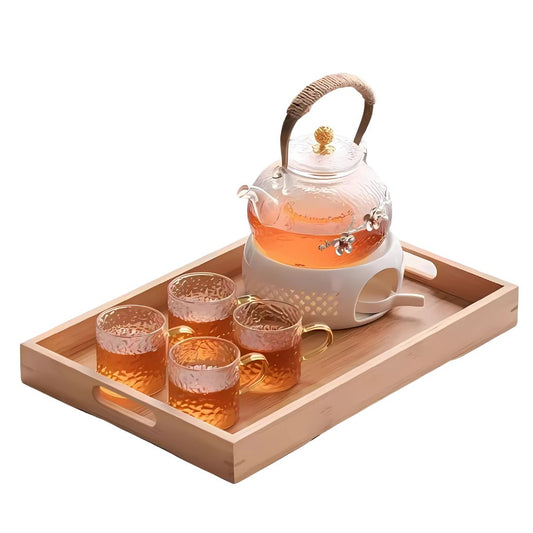 ZenAura – verfijnd Glazen Theeservies met Oosterse Elegantiesfeer