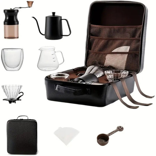 BrewLuxe – Veelzijdige Premium Koffieset voor Barista-Kwaliteit Onderweg